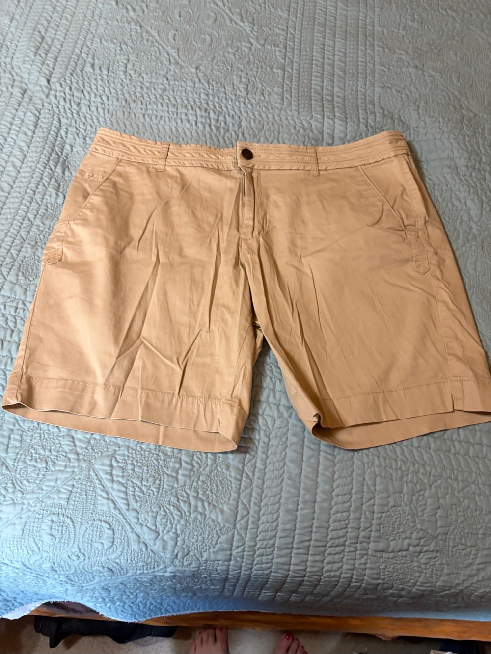 Natural Reflections Women's Tan Flat-Front Shorts